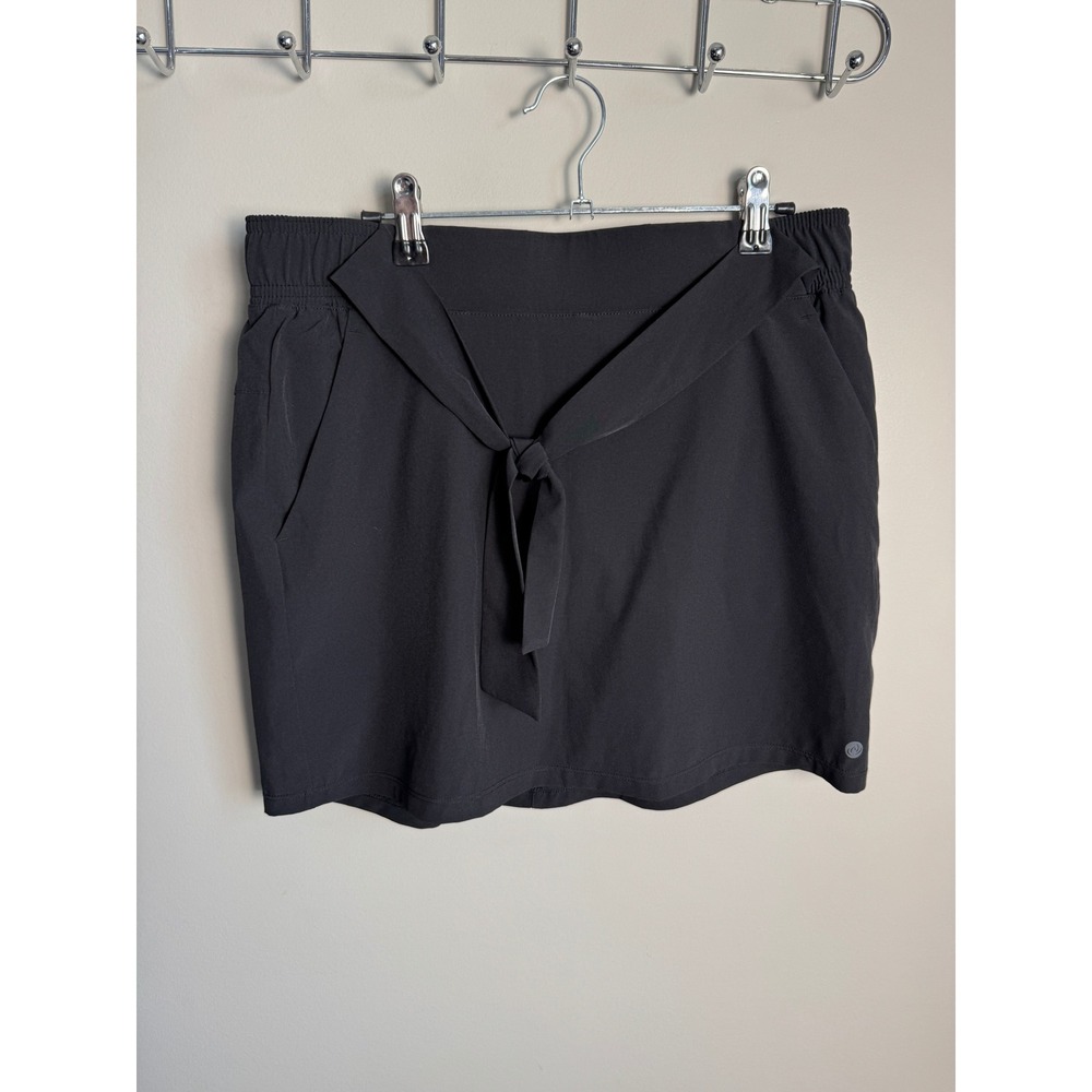 Apana Womens Black Active Tie Waist Skort M Athleisure Tennis Golf Sporty